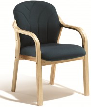 Oria Full Back Flat Arms. Clear Natural Finish. Any Fabric Colour